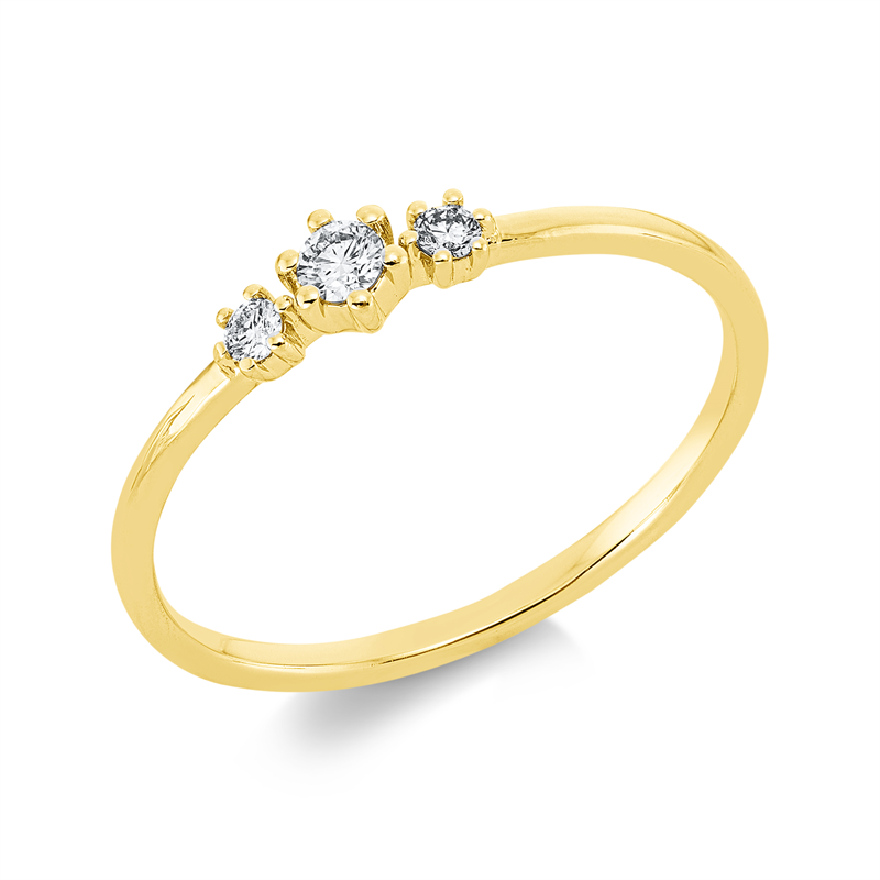 Modern Woman Ring Weißgold 18kt 0,1ct