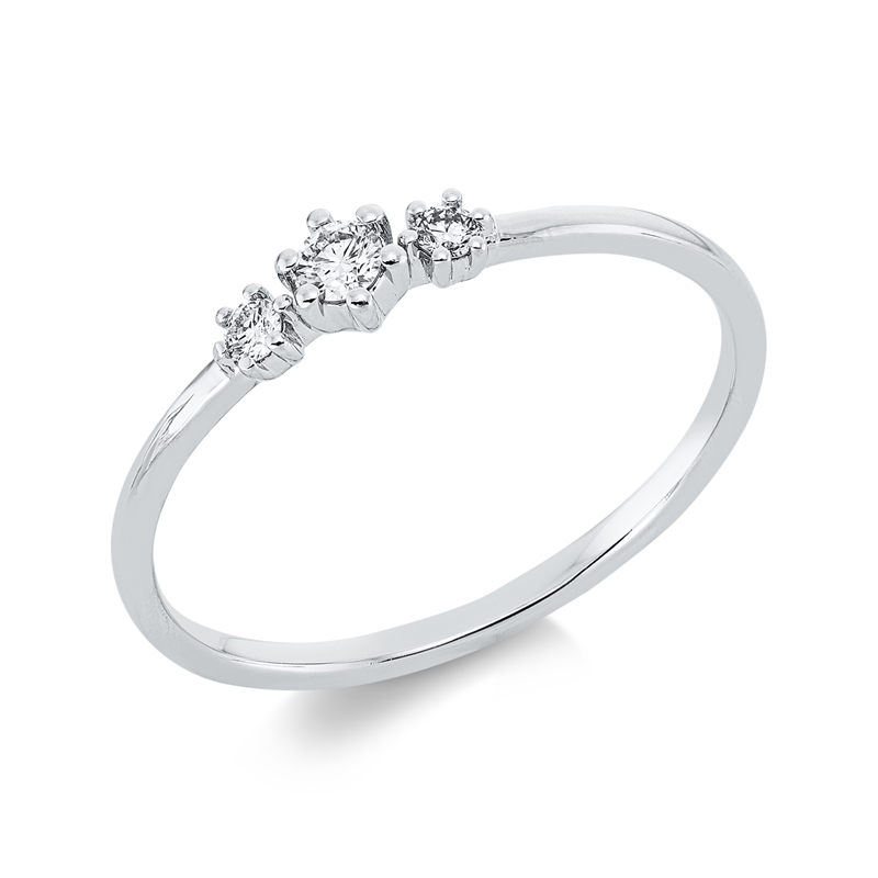 Modern Woman Ring Weißgold 18kt 0,1ct