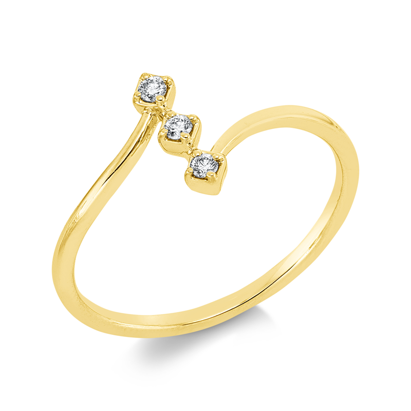 Modern Woman Ring Weißgold 18kt 0,06ct