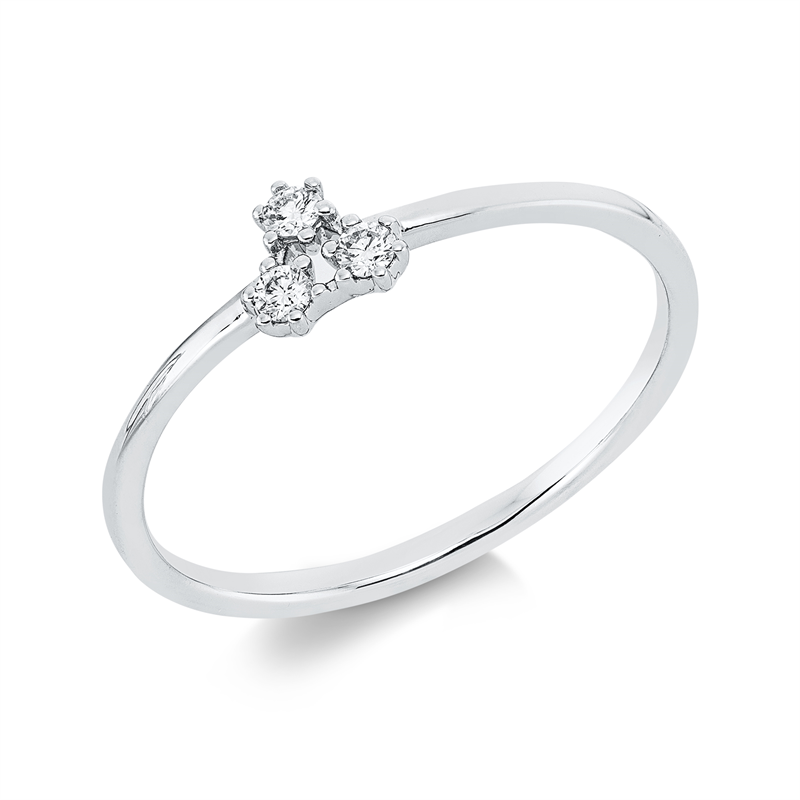 Modern Woman Ring Weißgold 18kt 0,07ct