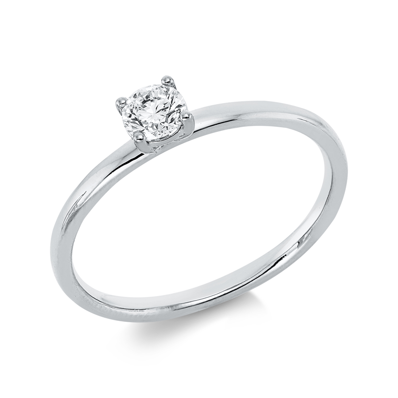 Solitaire Ring Weißgold 18kt 0,25ct