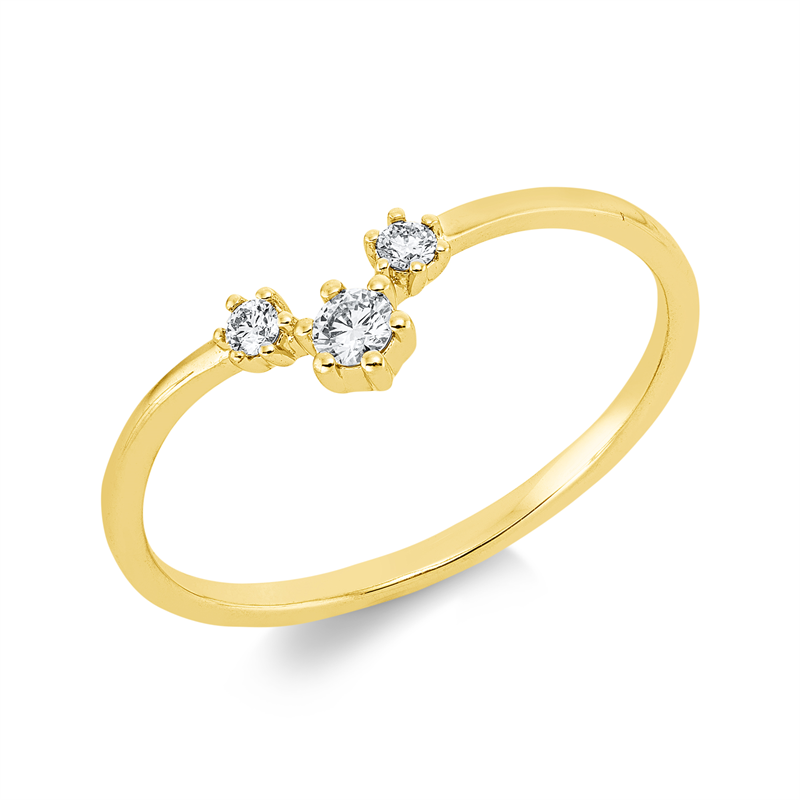 Modern Woman Ring Weißgold 18kt 0,1ct