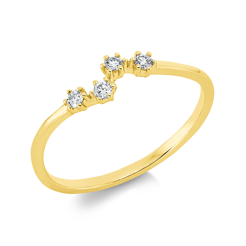 Modern Woman Ring Weißgold 18kt 0,09ct