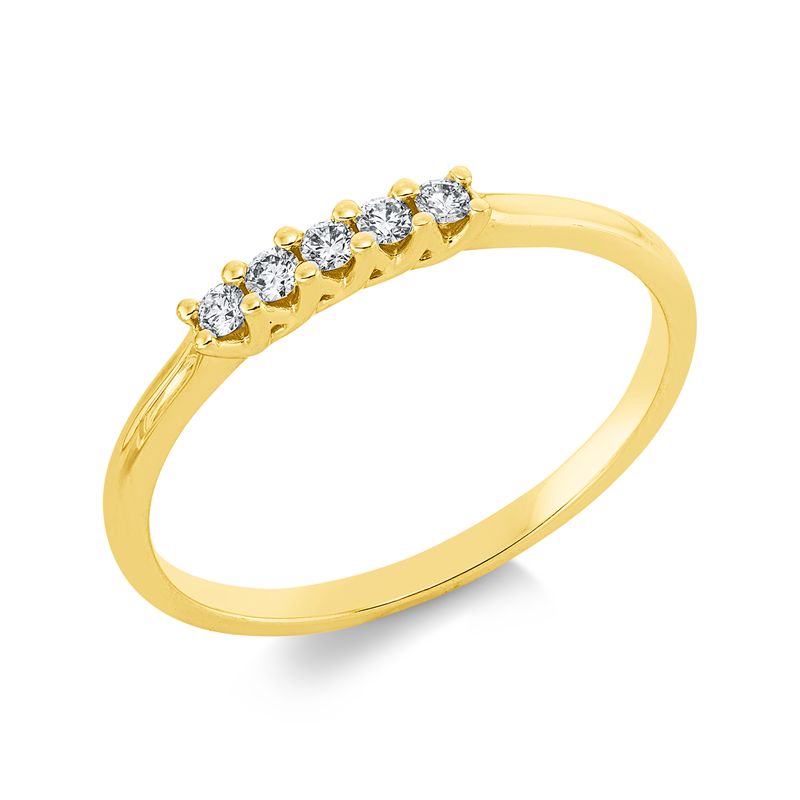 Modern Woman Ring Weißgold 18kt 0,1ct