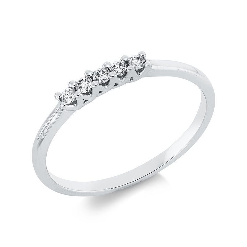 Modern Woman Ring Weißgold 18kt 0,1ct