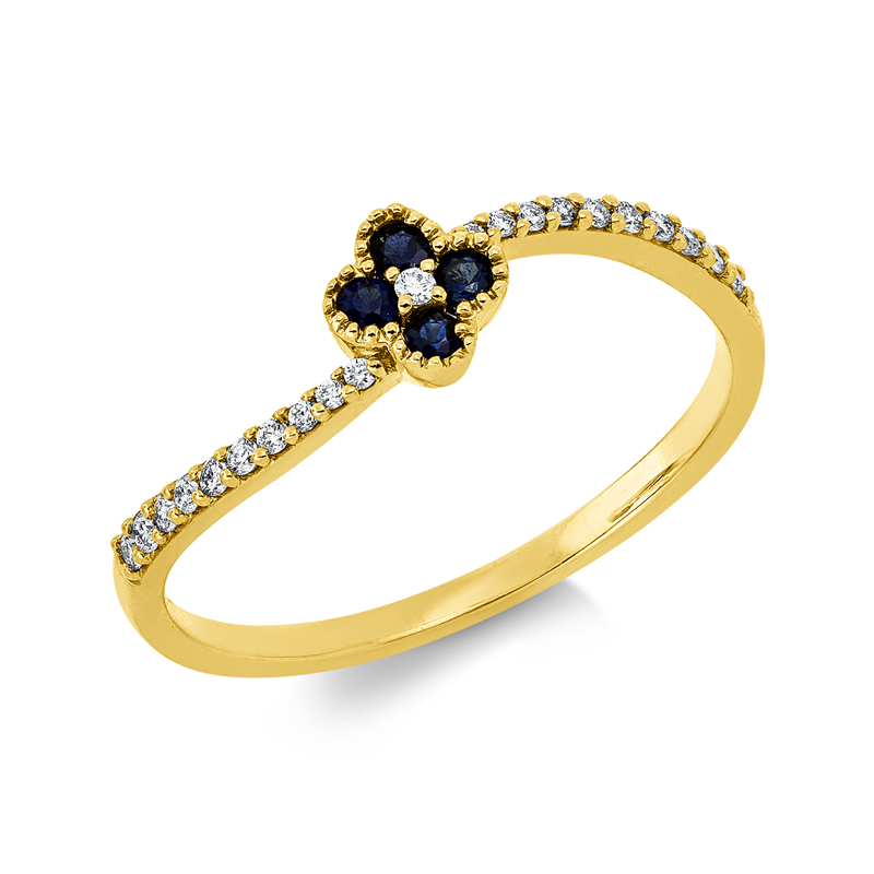 Farbstein Classic Ring Weißgold 18kt 0,1ct