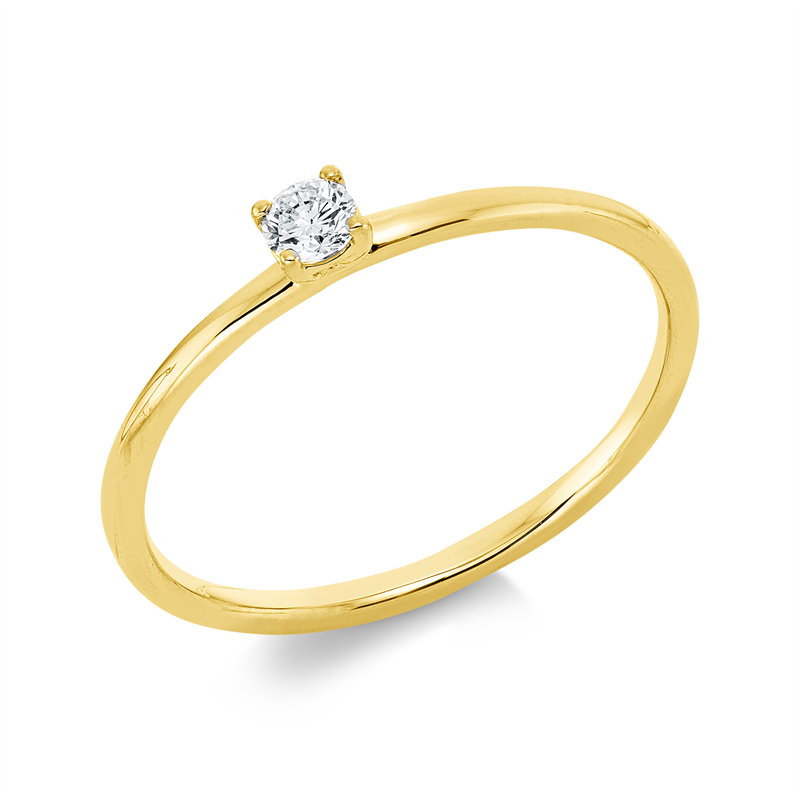 Solitaire Ring Weißgold 18kt 0,1ct