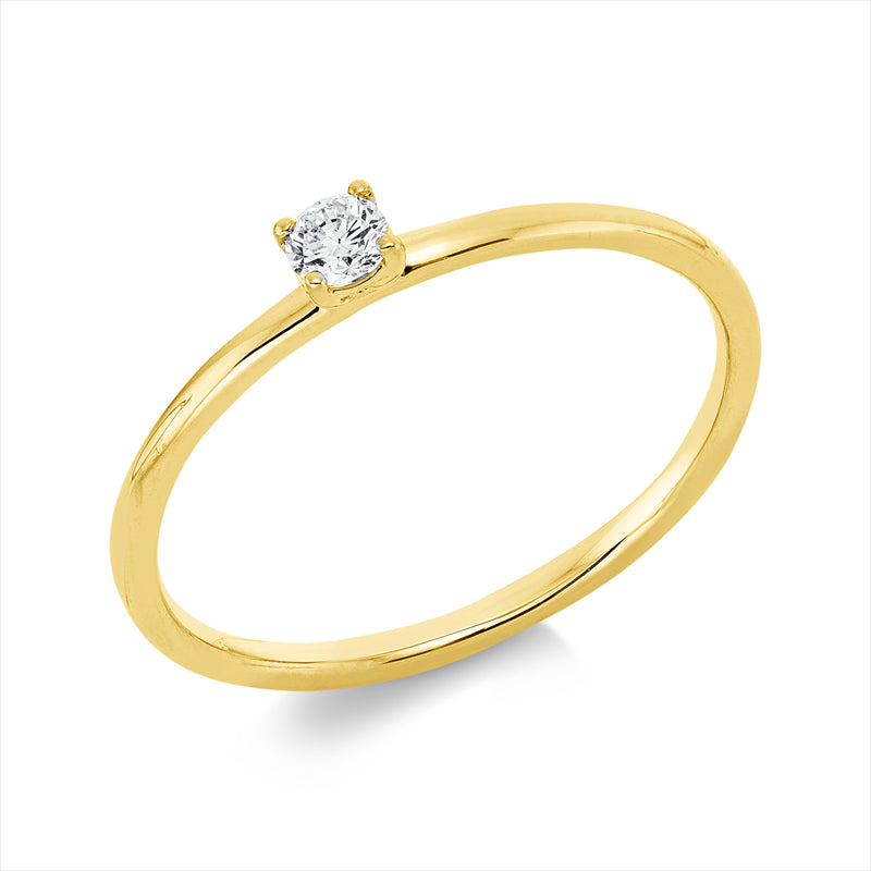 Solitaire Ring Weißgold 18kt 0,1ct