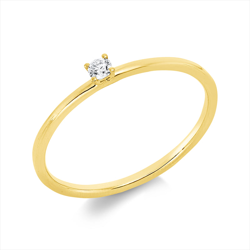 Solitaire Ring Weißgold 18kt 0,05ct
