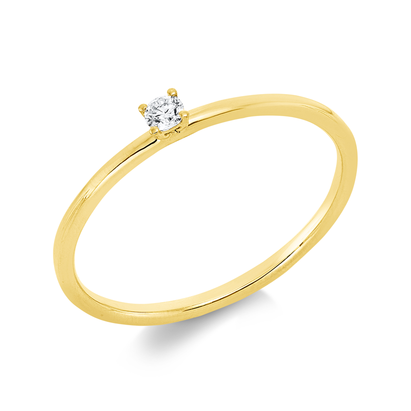 Solitaire Ring Weißgold 18kt 0,05ct