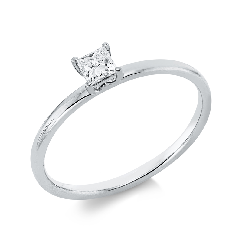 Solitaire Ring Weißgold 18kt 0,2ct