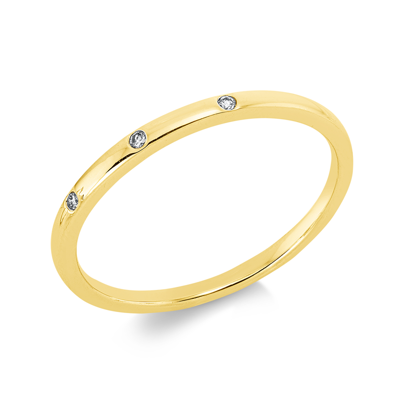Modern Woman Ring Gelbgold 18kt 0,02ct