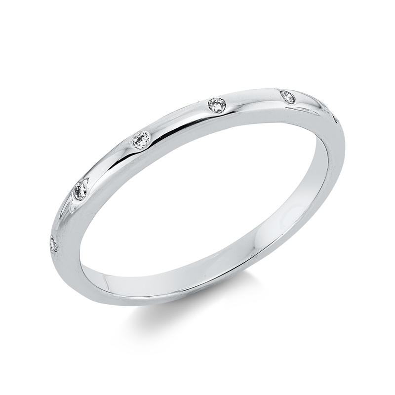 Modern Woman Ring Weißgold 18kt 0,05ct
