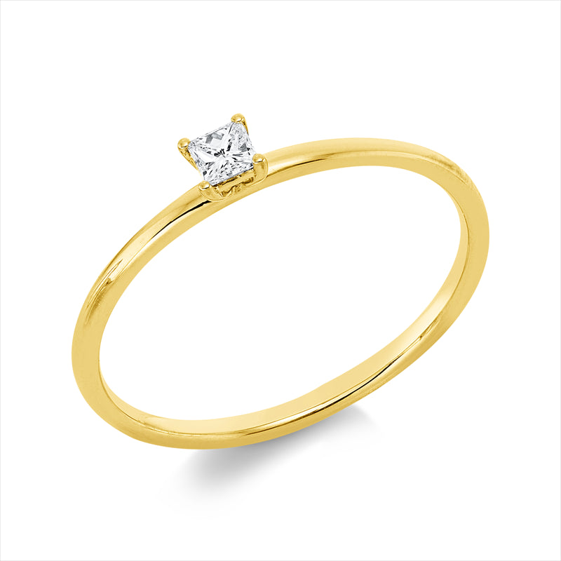 Solitaire Ring Weißgold 18kt 0,1ct