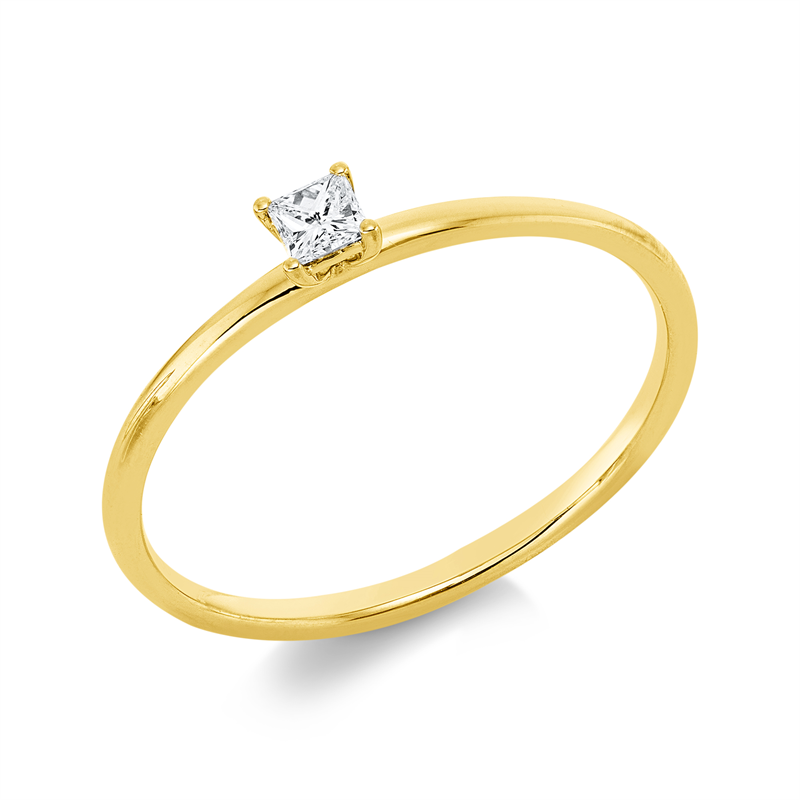 Solitaire Ring Weißgold 18kt 0,1ct