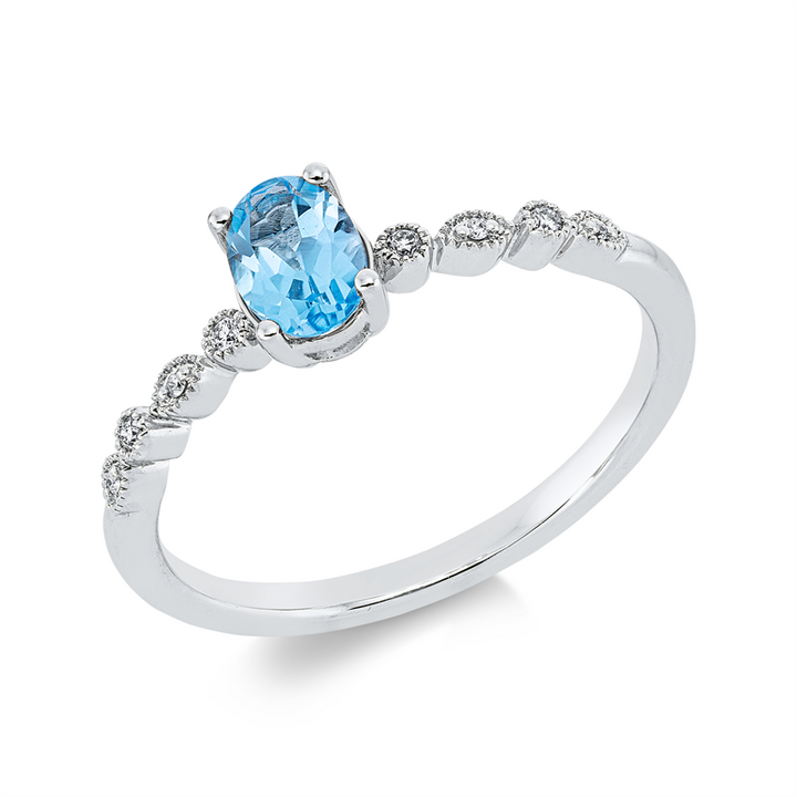 Farbstein Fashion Ring Weißgold 18kt Ref-1IE12