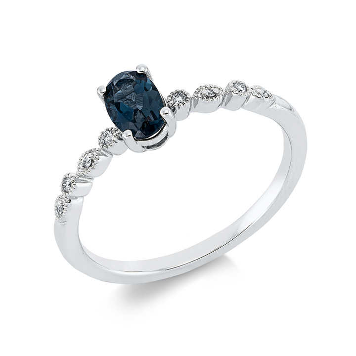 Farbstein Fashion Ring Weißgold 18kt Ref-1IE13