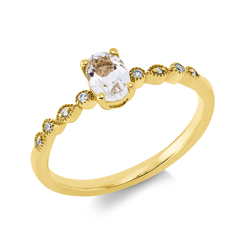 Farbstein Fashion Ring Gelbgold 18kt 0,03ct