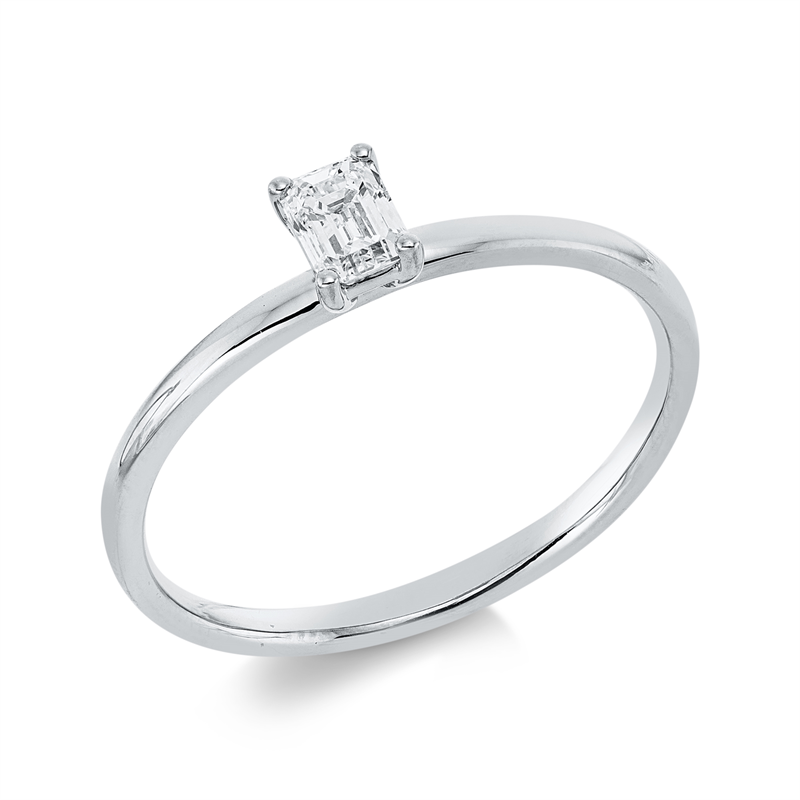 Solitaire Ring Weißgold 18kt 0,27ct