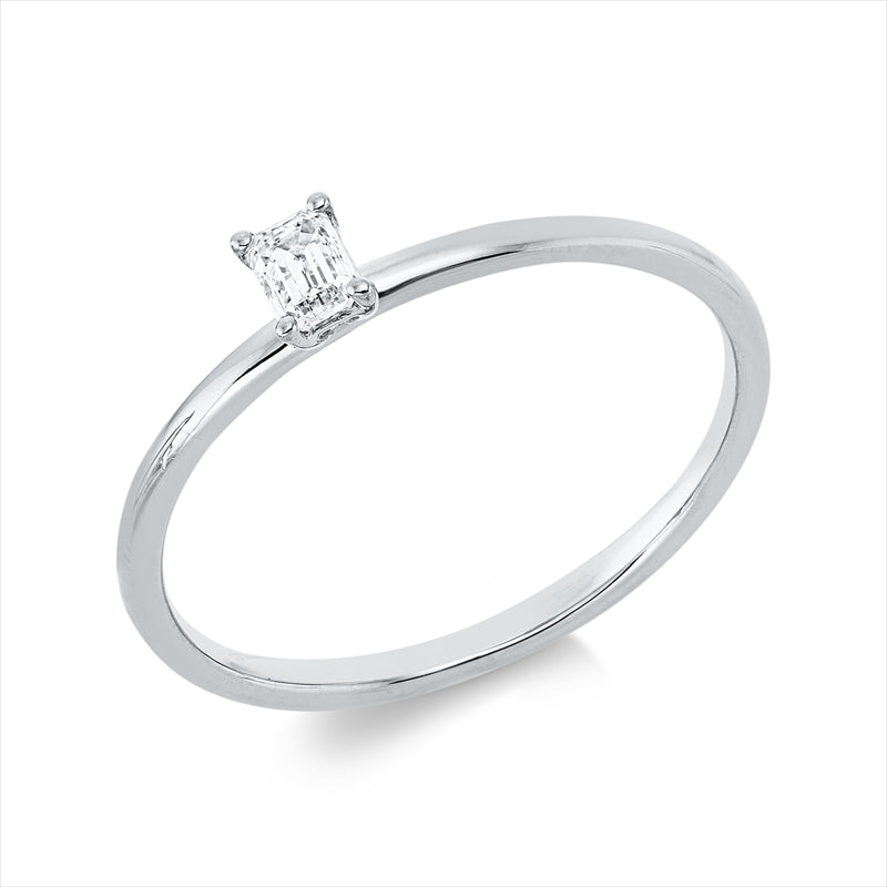 Solitaire Ring Weißgold 18kt 0,15ct