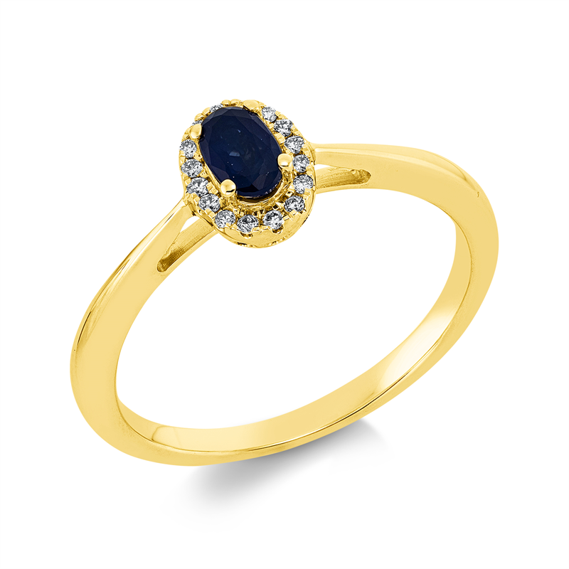 Farbstein Classic Ring Weißgold 18kt 0,06ct