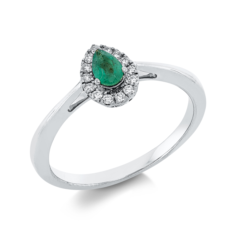 Farbstein Classic Ring Weißgold 18kt 0,09ct