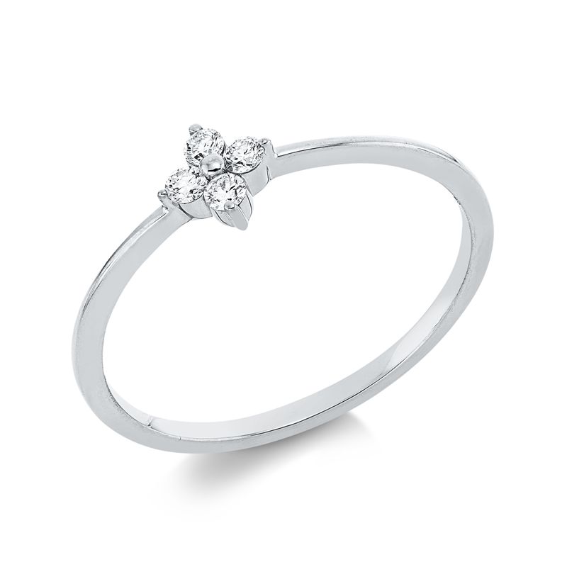 Modern Woman Ring Weißgold 18kt 0,1ct