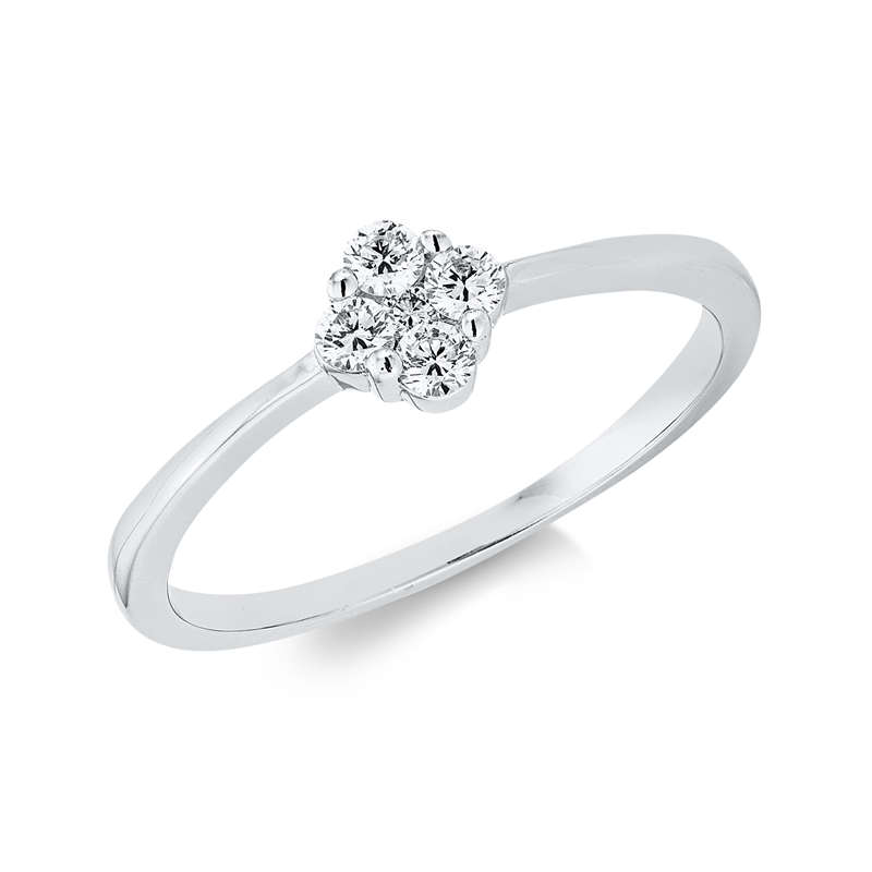 Modern Woman Ring Weißgold 18kt 0,18ct