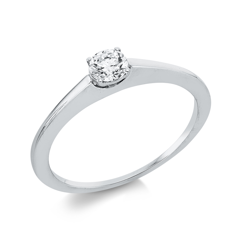 Solitaire Ring Weißgold 18kt 0,25ct