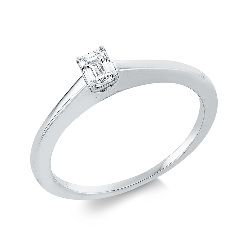 Solitaire Ring Weißgold 18kt 0,25ct