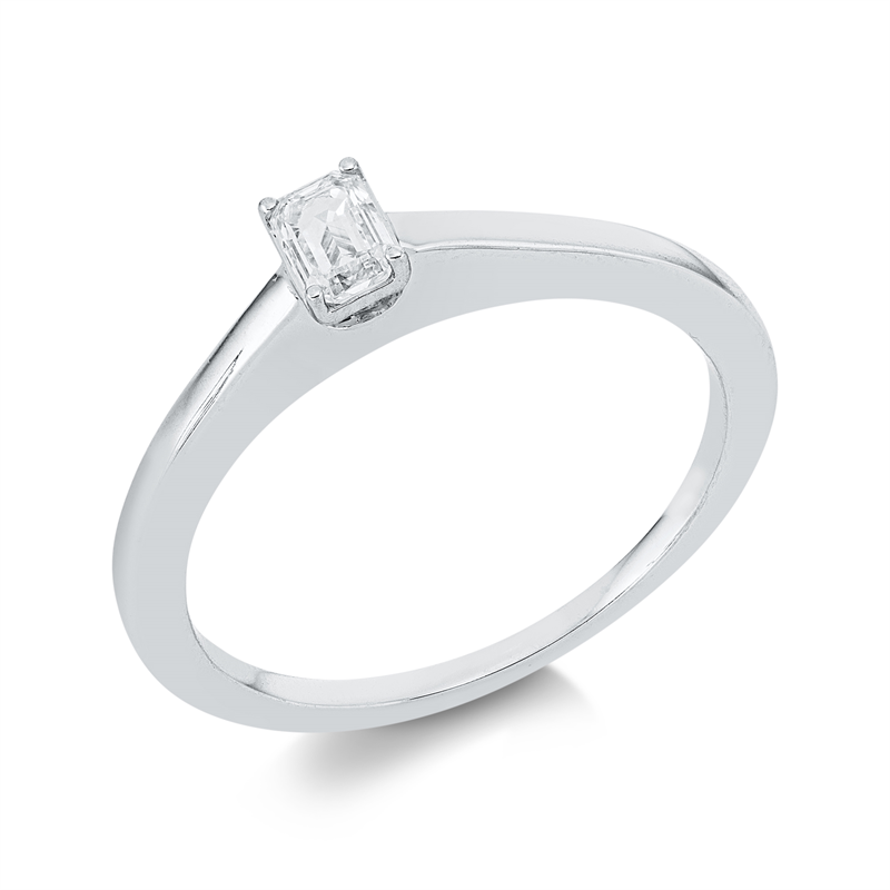 Solitaire Ring Weißgold 18kt 0,25ct
