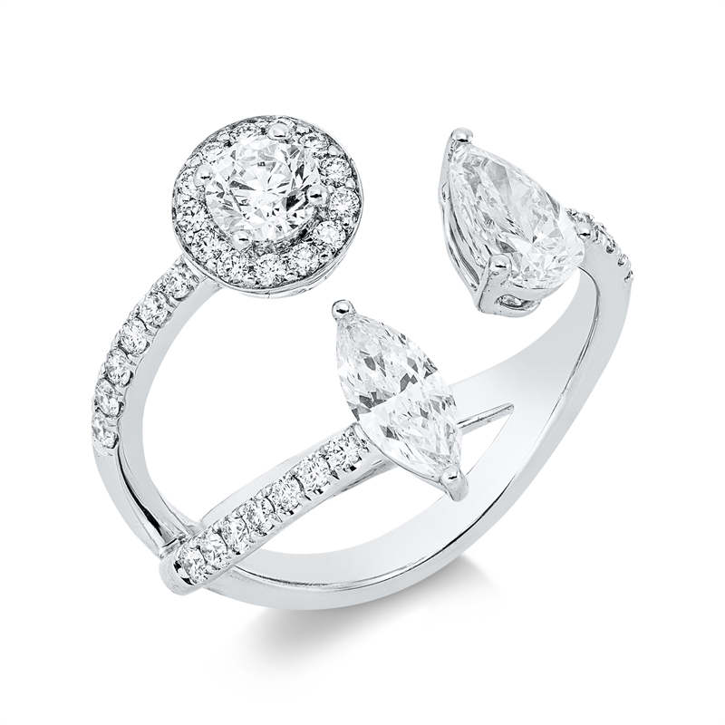 Modern Woman Ring Weißgold 18kt 1,16ct