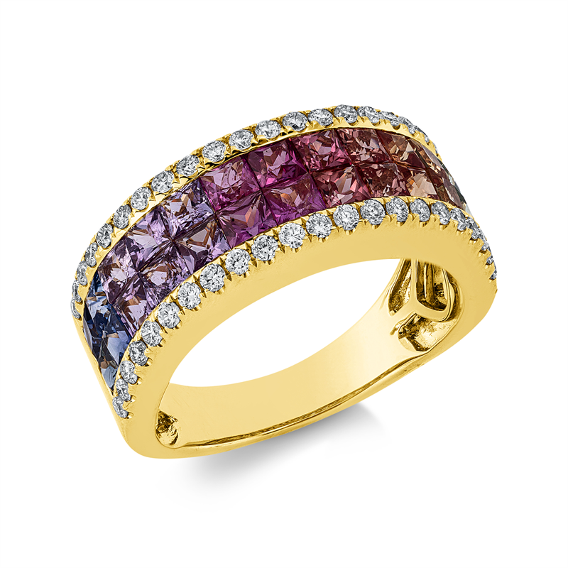Rainbow & Multicolor Ring Gelbgold 18kt Ref-1II03