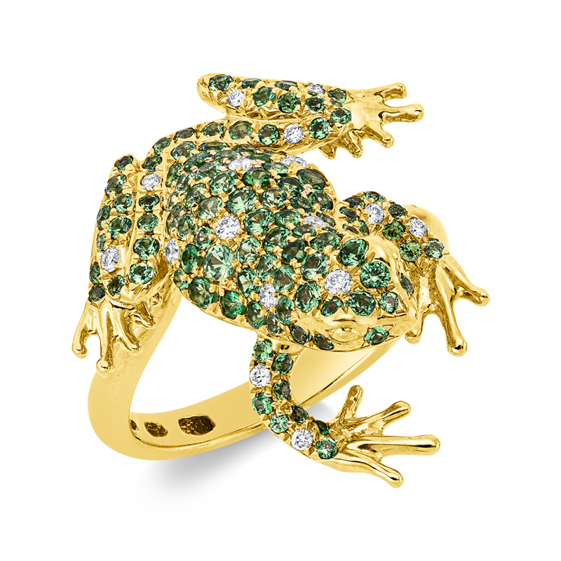 Tier Ring Gelbgold 18kt 0,11ct