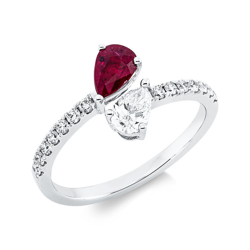 Farbstein Classic Ring Weißgold 18kt 0,53ct