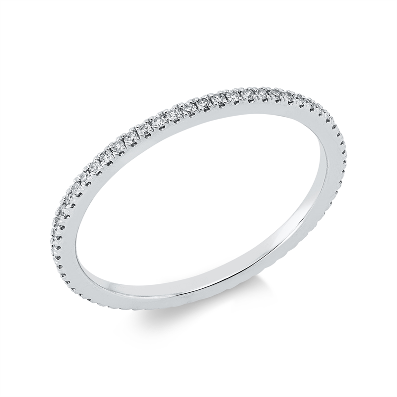Memoire voll Ring Weißgold 18kt 0,18ct