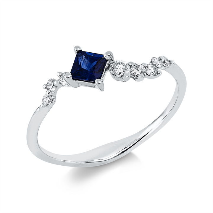 Farbstein Classic Ring Weißgold 18kt Ref-1IL44