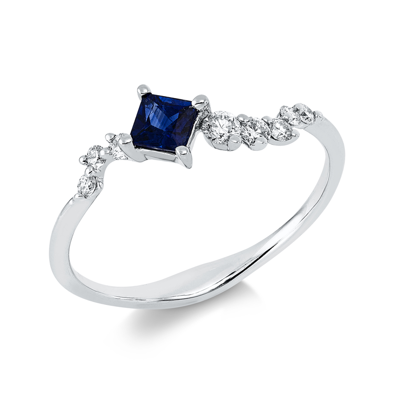 Farbstein Classic Ring Weißgold 18kt 0,19ct