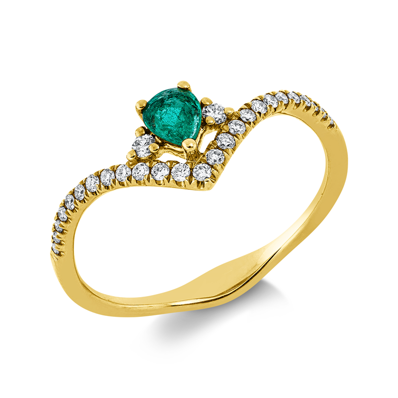 Farbstein Classic Ring Gelbgold 18kt 0,15ct