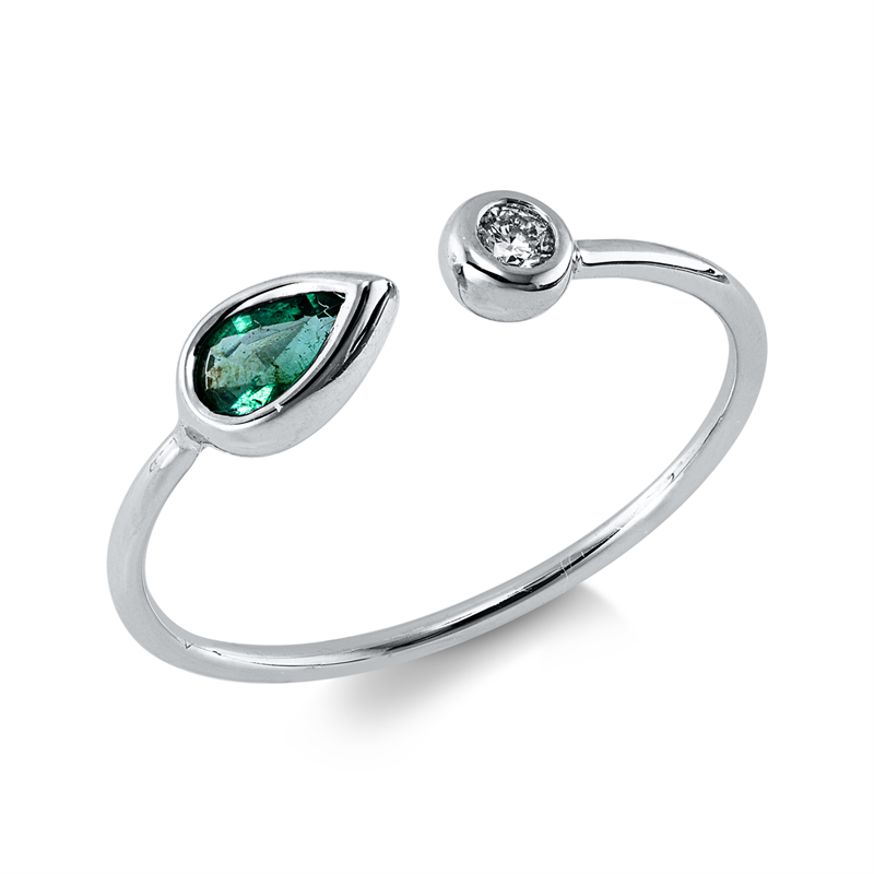 Farbstein Classic Ring Weißgold 18kt 0,04ct