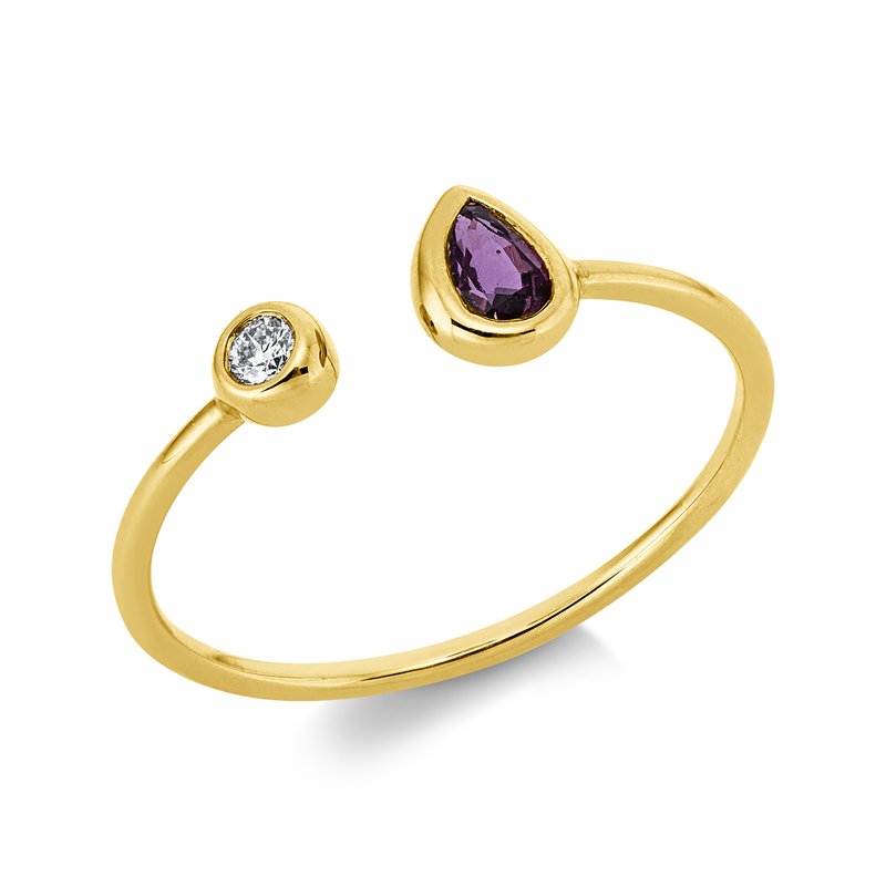 Farbstein Classic Ring Gelbgold 18kt 0,04ct