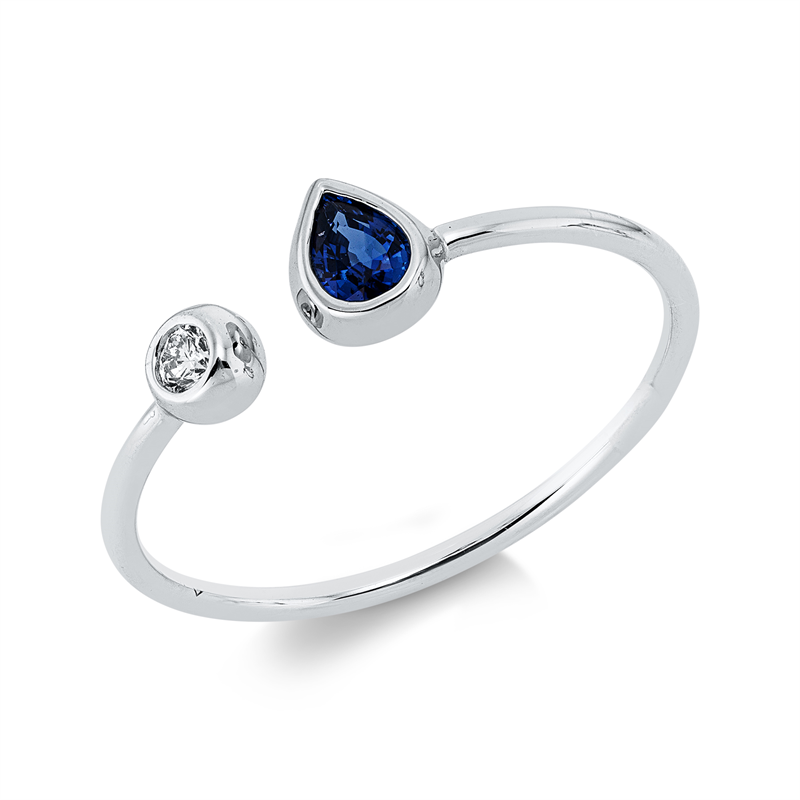 Farbstein Classic Ring Weißgold 18kt Ref-1IL57