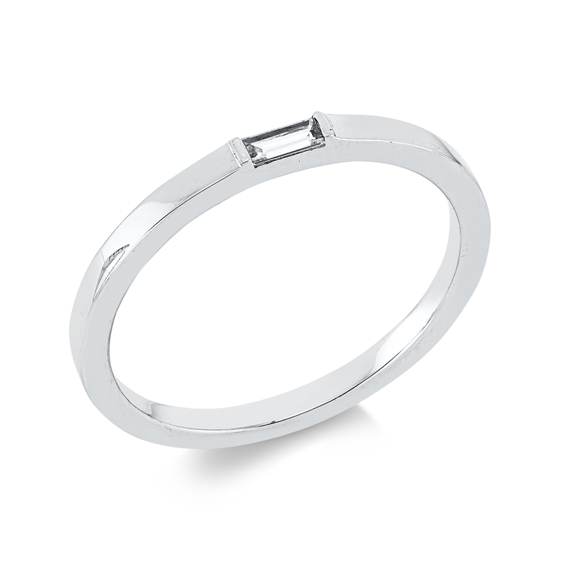 Baguette Ring Weißgold 18kt 0,07ct