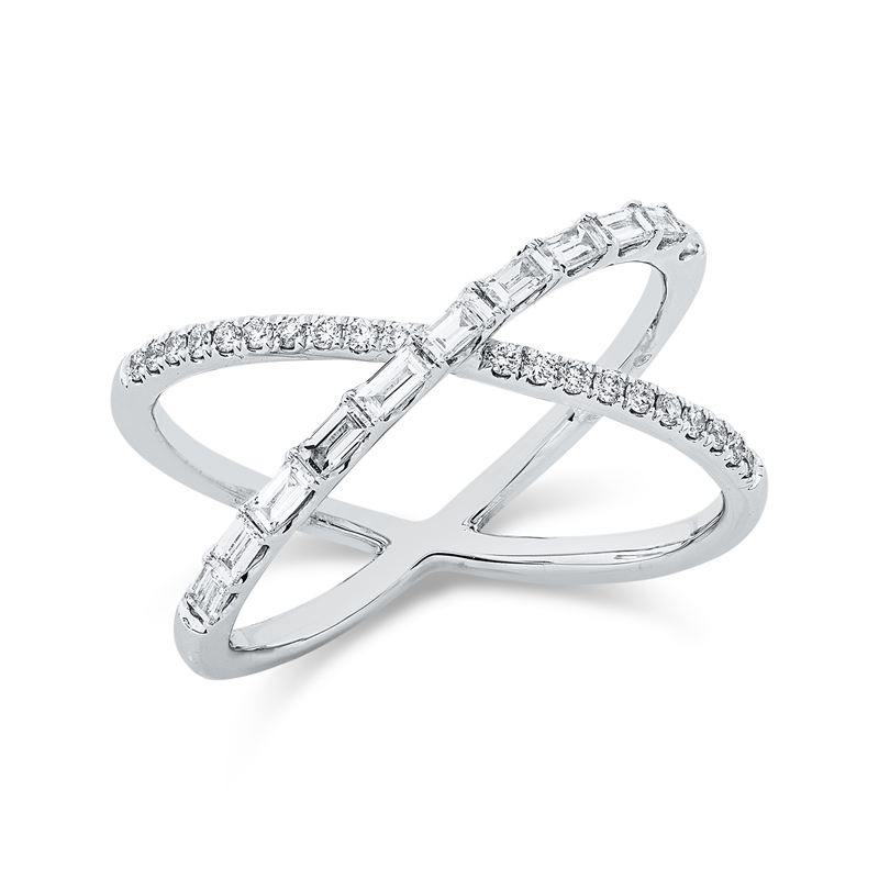 Baguette Ring Weißgold 18kt Ref-1IM39