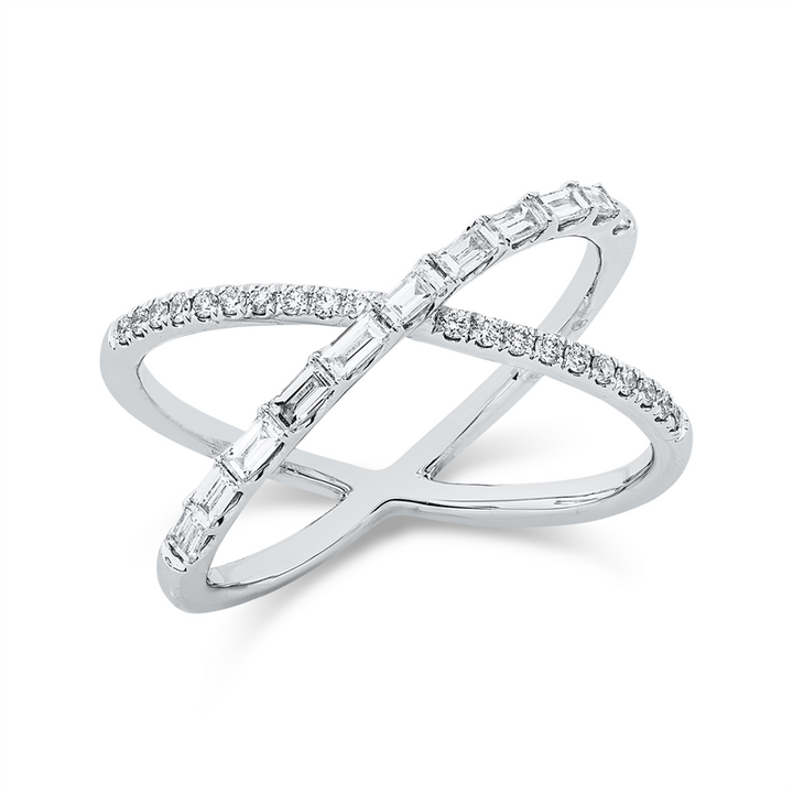 Baguette Ring Weißgold 18kt Ref-1IM39