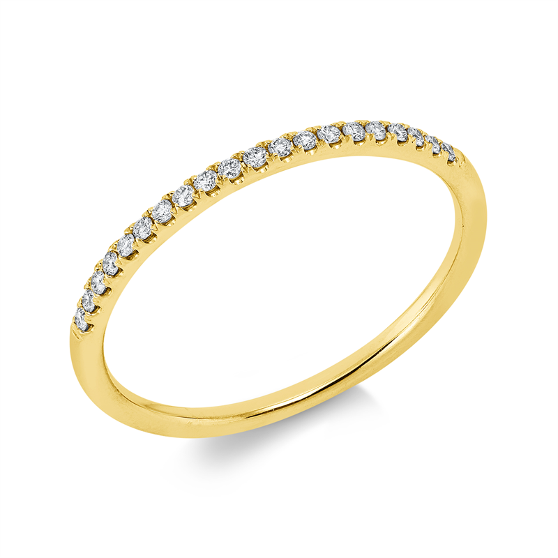 Memoire halb Ring Weißgold 18kt 0,1ct