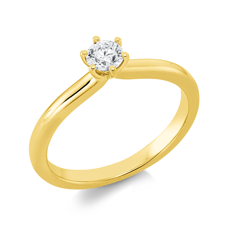 Solitaire Ring Weißgold 14kt 0,25ct