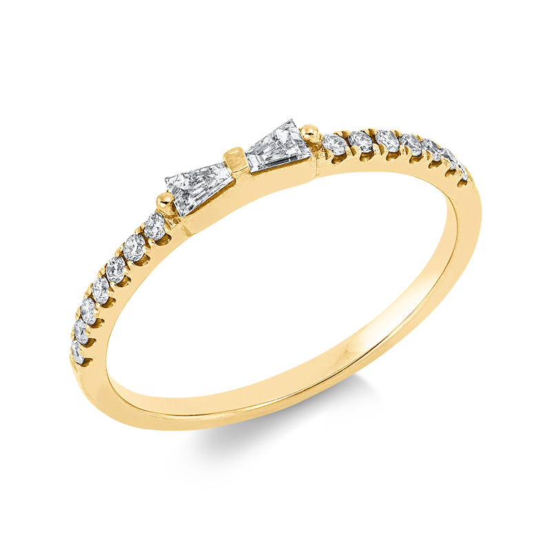 Baguette Ring Rotgold 18kt 0,21ct