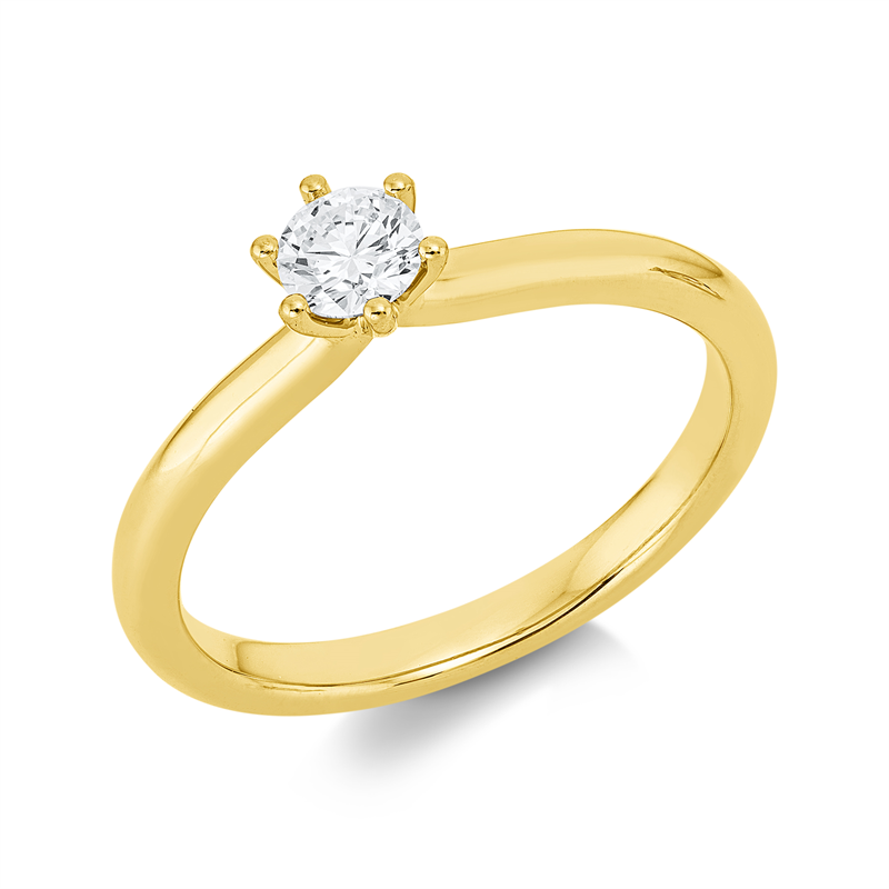 Solitaire Ring Gelbgold 18kt 0,3ct