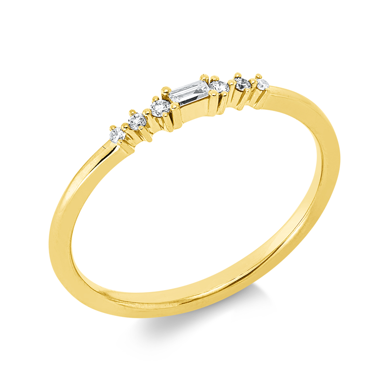 Baguette Ring Weißgold 18kt 0,07ct